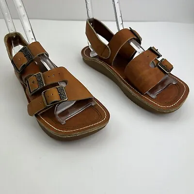 Anne Kalso Earth Shoe Leather Sandal Womens Size 7 Men’s Antique 1970s Style • $105