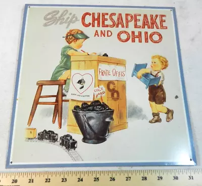 Ship Chesapeake & Ohio Metal Sign: Chessie Cat 12 1/4 Inch Square AAA Sign Co. • $21.37