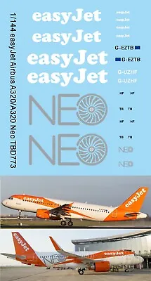 £14.40 • Buy 1/144 Decals Airbus A320 / A321 New EasyJet Livery Neo Version TB Decal TBD773
