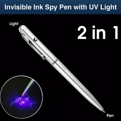 Invisible Ink Magic Pen Built-in UV Light Magic Marker Secret Message For Party • $8.54