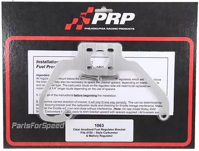 PRP 1063 Fuel Pressure Regulator Bracket Mallory / Holley 4150 Carb • $45.99