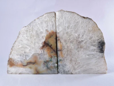£74.99 • Buy Large Green Polished Cut Base Agate Geode Book End Pair 4.81kg, Bookend, Brazil