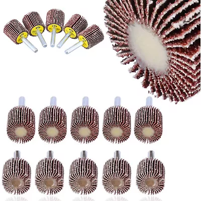 £27.58 • Buy 6mm Shank Flap Wheel Disc Abrasive Sanding Pads 80/120 Grit Abrasive 16~80mm Lot