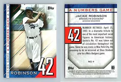 Jackie Robinson #NG-7 Topps Baseball 2020 Update Numbers Game Trading Card • £1.25