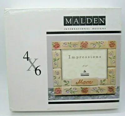 Malden Mom Picture Frame Ceramic Impressions Holds 4 X 6 New • $10.60