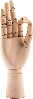  7  Flexible Wood Hand Model Wooden Mannequin Right Hand Drawing Model Artist M • $11.75