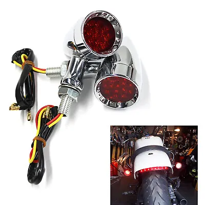 Motorcycle LED Turn Signals Red Lights For Harley Davidson Sportster XL 1200 883 • $21.53