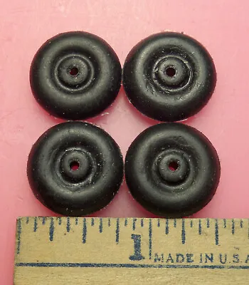 4 BLACK RUBBER TIRES 3/4  Tootsietoy Jumbo Barclay Manoil Toy Car Airplane Truck • $6.99