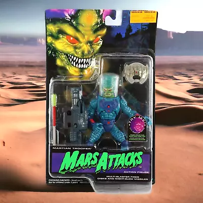 Mars Attacks Martian Trooper Figure Toys R Us Sticker Card Bend 1996 New Sealed • $26.39