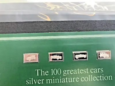 £19.99 • Buy 4 John Pinches 100 Greatest Cars Miniatures Silver 925 Ingots Issue 13 Nos 49-52