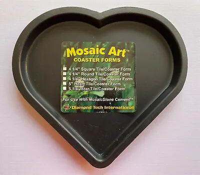 5  Heart Coaster Mold Reusable Durable Plastic Mosaic Supplies Mosaic Art  • $4.95