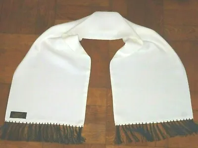 Vintage SAMMY White Scarf Cravat Dapper Neckwear Scooter Goodwood Ascot WW1 • £39.99