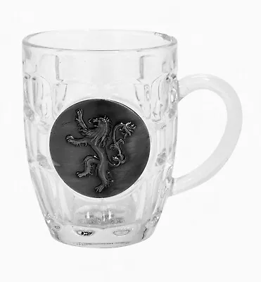 Lannister Lion Sigil Game Of Thrones Glass Stein 3D Pewter Emblem • £15.44