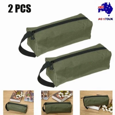 $13.19 • Buy 2X Tool Storage Bag Spanner Wrench Zip Pocket Organizer Carry Case Mini Pouch
