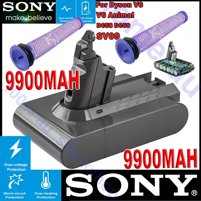 9900mAh For Dyson V6 Battery SV03 SV04 SV09 DC58 DC59 DC61 DC62 DC74 V6 Animal • $37.90