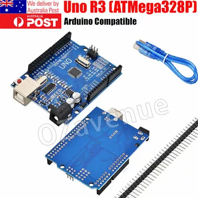 Arduino Uno R3 USB Cable Kit Board Development Compatible ATMega328P OZ AU • $9.99