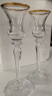 Crystal Candlestick Holders Mikasa Jamestown Taper Candle Holder 8” • $22.50