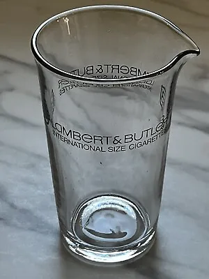 Vintage Lambert And Butler International Cigarettes Clear Glass Jug Home Bar Pub • £4.99