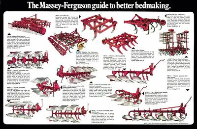 £5.95 • Buy Vintage Massey Ferguson Plough Bed Laying Guide SALES BROCHURE/POSTER ADVERT A3