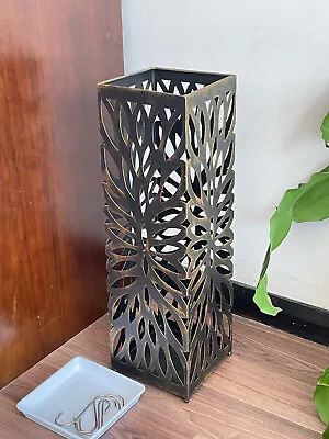 Quality Metal Cutout Design Umbrella Holder Stand Rack Floor Vase 50x15x15cm BRS • $53.95