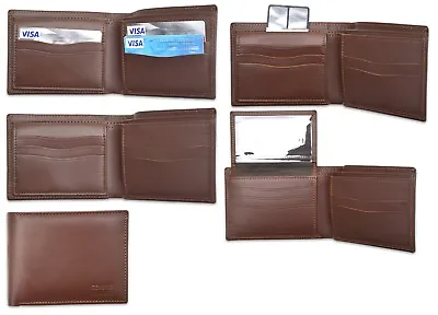  Mens Bifold Soft Leather Wallet Credit Card Holder Wallets Top Gift Box Boxed • £4.99