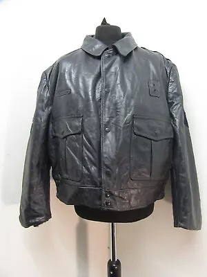 Vintage Chicago Police Leather Motorcycle Jacket Size 3/4 Xl • $247.43
