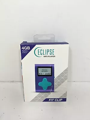 New Factory Sealed Eclipse Fit Clip 4GB MP3 Player - Purple/Teal • $42.99