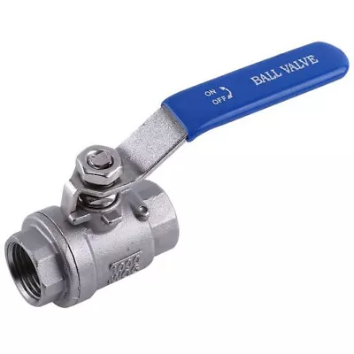 1/2  NPT Thread 2-Piece Full Port Ball Valve | 304 Stainless Steel  SS 1000 WOG • $15.95