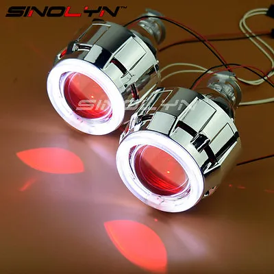 2.5'' HID Bixenon Projector Lens Headlight Angel Devil Demon Eyes Halo Retrofit • $64.59