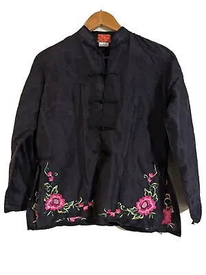 Vintage Embroider Kimono Silk Shirt • $25