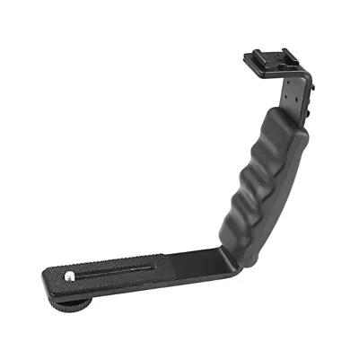 DSLR Camera L-Bracket Video Handle Grip Flash Light With Cold Shoe Mount 1/4 • $16.29