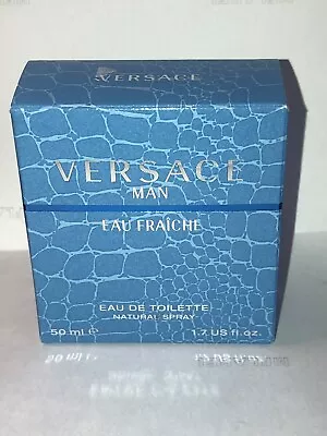 VERSACE MAN Eau Fraiche 1.7 Oz EDT Eau De Toilette Men Spray Cologne 50 Ml NIB • $48.25