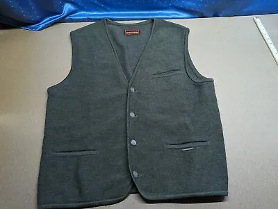 Gaiger Mens Cardigan Size 54 Sleveless Vest V Neck Wool Vintage Pockets • $39.85