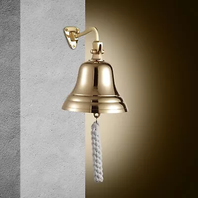 Vintage Brass Wall-Mounted Nautical Ships Bell Last Order Bell School Bell - 4  • £14.95