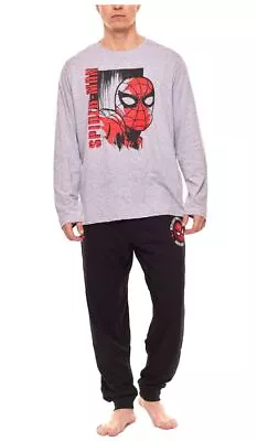 2 X Mens Spiderman Pyjamas Pyjama Tracksuit Adult Spider Man Sleep Set • $26.35