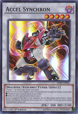 Accel Synchron [SDSE-EN042] Super Rare Near Mint 1st Edition - Yugioh Single • £1.58