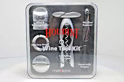 Houdini 6 Pc Wine Tool Kit By Metrokane. Metal And Plastic BRAND NEW SEALED • $15