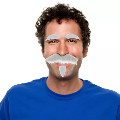  Man Kids Fake Beard And Mustache Realistic Masquerade Masks • £4.18