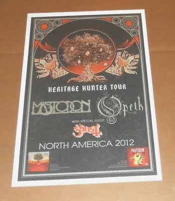 Mastodon Opeth Ghost Poster Promo Original 11x17 Heritage Hunter Tour • $42.95