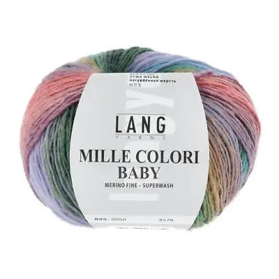 $7.71 • Buy Lang Yarns Mille Colori Baby 50 - Ll 623 5/12ft/1.8oz - Needle Thickness 3