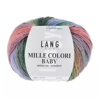$7.71 • Buy Lang Yarns Mille Colori Baby 50 - Ll 623 5/12ft/1.8oz - Needle Thickness 3