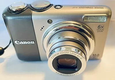 Canon Digital Camera PowerShot A2000 IS 10.0MP Silver Tested & 1Gb SD Card • $229.99