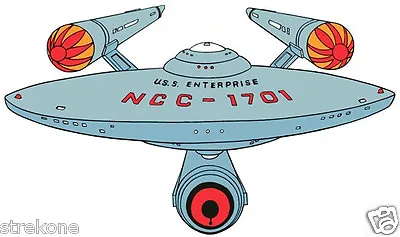 $7 • Buy Star Trek ANIMATED Series The USS ENTERPRISE Starship WINDOW CLING Sticker Decal