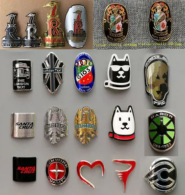 Road Bike MTB BMX Bicycle Metal Alloy Head Badge Decals Frame Stickers • $14.25