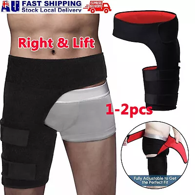 Hip Brace - Compression Groin Support Wrap For Sciatica Pain Relief Thigh L+R AU • $16.91
