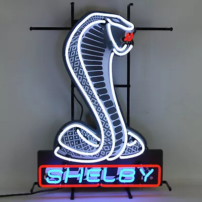 Shelby Snake Cobra Jet Neon Sign Ford Mustang 427 Garage Wall Lamp Light  AC 428 • $424.99