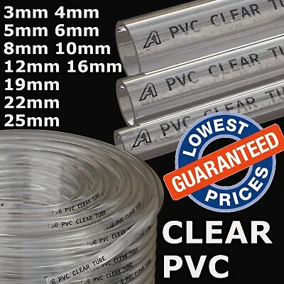 Clear PVC Petrol Fuel Pipe For Lawnmowers Motorbike Vehicles Cars Models • £3.64