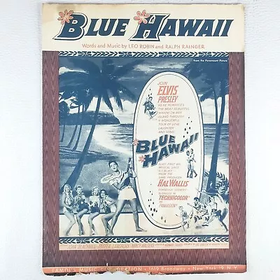 Elvis Presley Blue Hawaii Sheet Music 1960s Leo Robin Ralph Rainger Paramount • $19.97