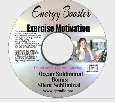 Energy Booster Exercise Motivation Ocean Subliminal Audio CD • $13.51