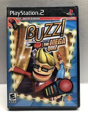 Buzz The Mega Quiz (PlayStation 2 2007) Complete Tested Working - Free Ship • $6.89